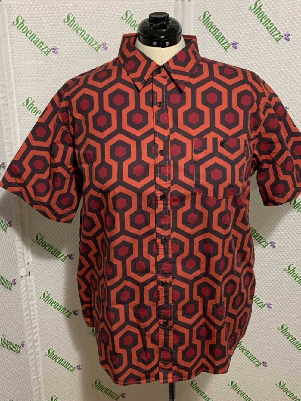 Middle Of Beyond Button Down Shirt The Shining Hotel Carpet Print MOB Mens XL